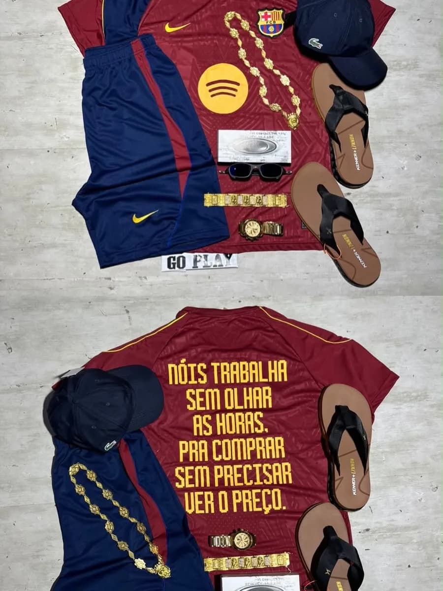Conjunto Barcelona “Nóis trabalha”, ângulo 1 de 5