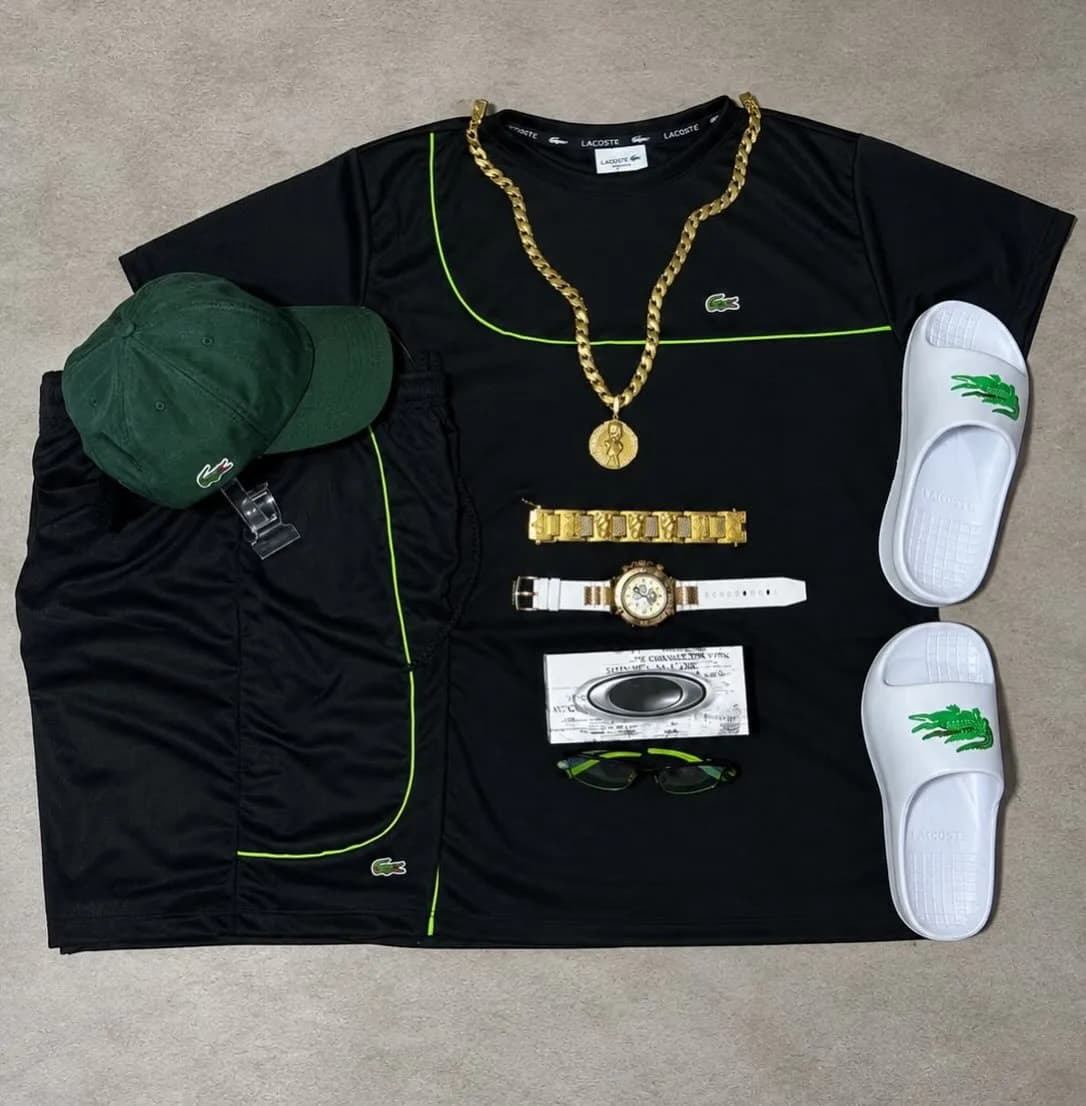 Conjunto Lacoste vivo verde
